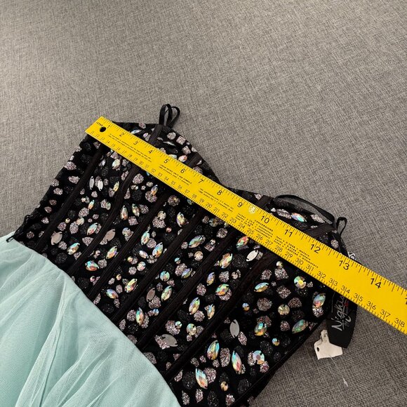 NEW! Nights By Teeze me Mini Dress Prom, Party Cocktail Strapless Size3 Sequined - Picture 8 of 14